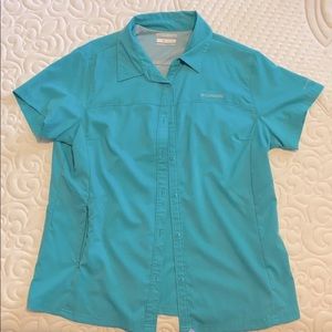 Womens Columbia PFG Short Sleeve Button Down XL
